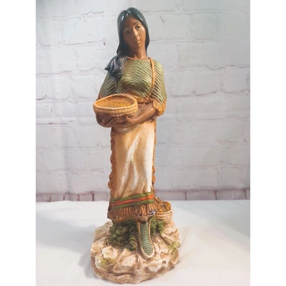 Homco1980 Vtg American Indian Woman & Her Baby Western Statue